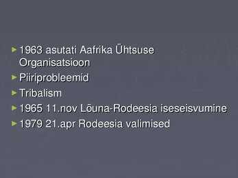 Aafrika XX saj II poolel #3