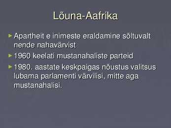 Aafrika XX saj II poolel #4