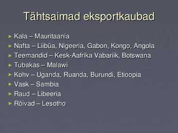 Aafrika XX saj II poolel #7