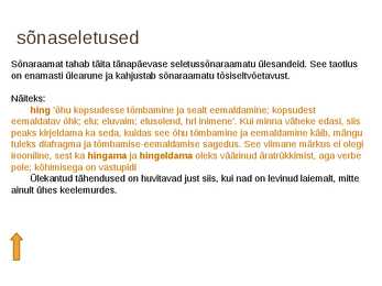 Presentatsioon EESTI ETÜMOLOOGIASÕNARAAMATUST ja HAJAMÄRKUSI KAUAOODATUD ETÜMOLOOGIATE PUHUL artiklite järgi #13