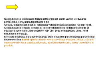 Presentatsioon EESTI ETÜMOLOOGIASÕNARAAMATUST ja HAJAMÄRKUSI KAUAOODATUD ETÜMOLOOGIATE PUHUL artiklite järgi #15