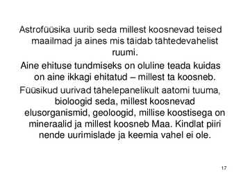 Keemiakursuse kokkuvõte #17