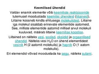 Keemiakursuse kokkuvõte #24