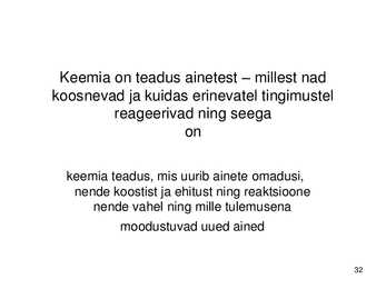 Keemiakursuse kokkuvõte #32