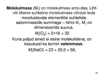 Keemiakursuse kokkuvõte #50