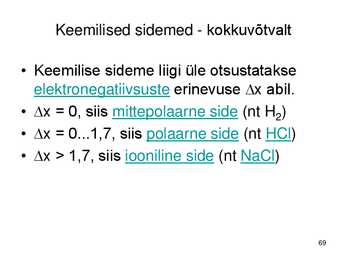 Keemiakursuse kokkuvõte #69
