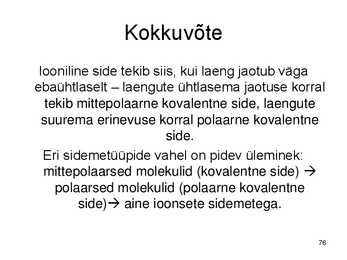 Keemiakursuse kokkuvõte #76