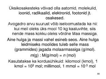 Keemiakursuse kokkuvõte #80