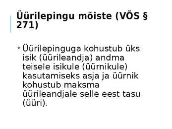 Üürileping ja rendileping #3