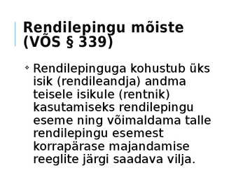 Üürileping ja rendileping #4