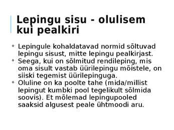 Üürileping ja rendileping #9