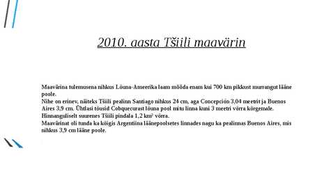 Tšiili maavärina esitlus #5