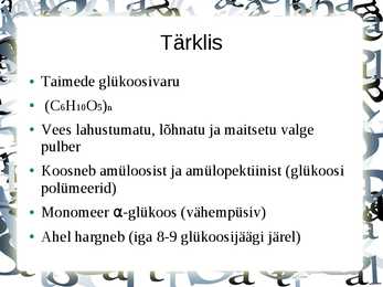 Polüsahhariidid #7