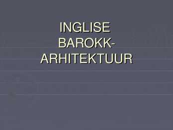 Inglise barokk arhitektuur