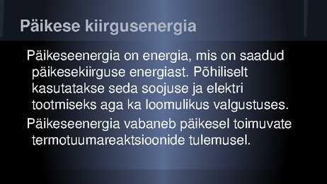 Energia tootmismeetodid-Bioloogia-Eesti #8