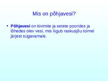 Põhjavesi #2