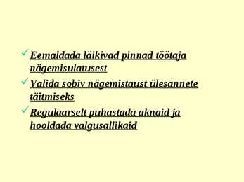 Keskkonna ergonoomika #13