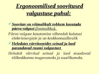Keskkonna ergonoomika #10