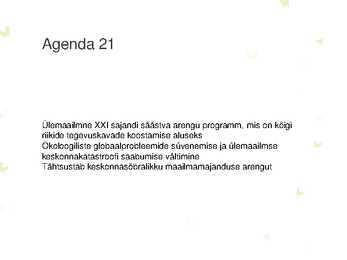 Säästev areng ja keskkonnapoliitika #2
