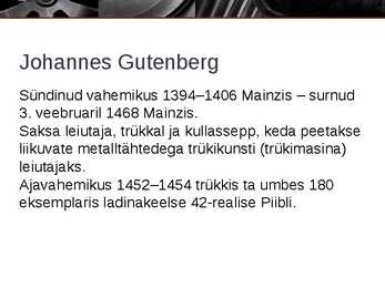 Trükikunsti leiutamine #9