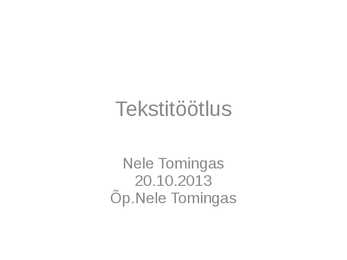 Tekstitöötlus