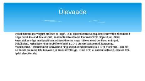Vedelkristallkuvar #2