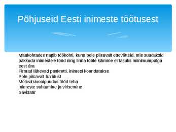 Töötus Eestis #5