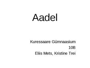 Aadel
