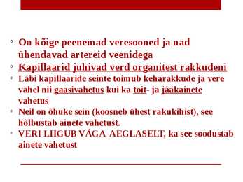 Veresooned ja vereringe #7