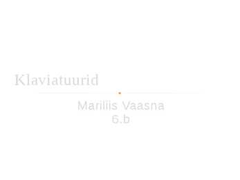 Klaviatuur