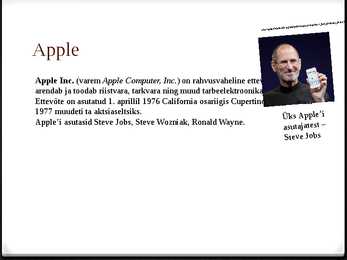Apple Powerpoint esitlus #2