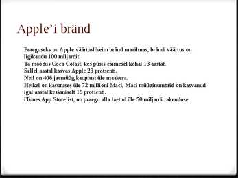 Apple Powerpoint esitlus #5