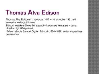 Thomas Alva Edison #2