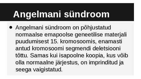 Angelmani sündroom #2