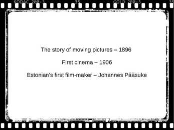 History of Estonian cinema and film culture #2