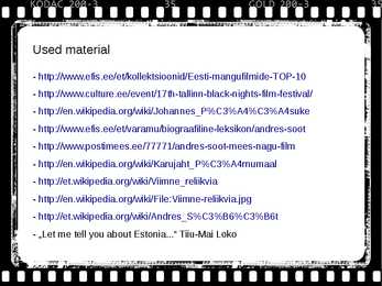 History of Estonian cinema and film culture #12