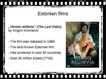 History of Estonian cinema and film culture #5