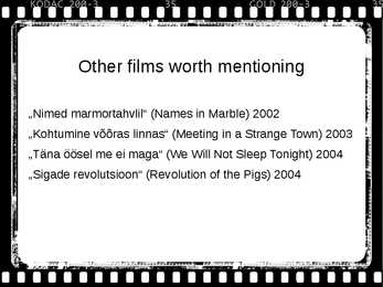 History of Estonian cinema and film culture #10