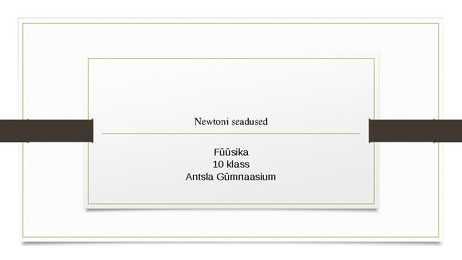 Newtoni seadused