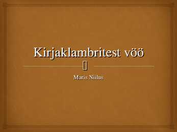 Kirjaklambritest vöö