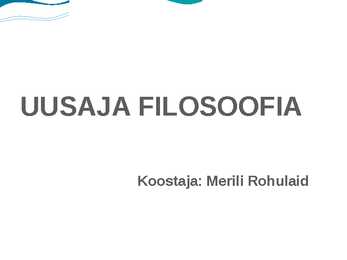 UUSAJA FILOSOOFIA