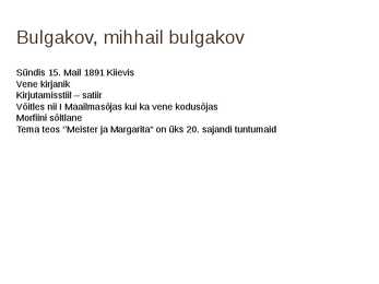 Stalin ja Bulgakov #2