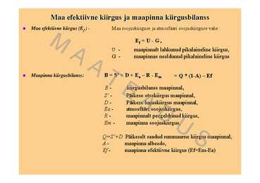 Kiirgusbilanss #5