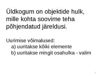 Statistika #2
