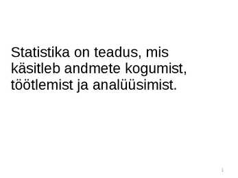 Statistika
