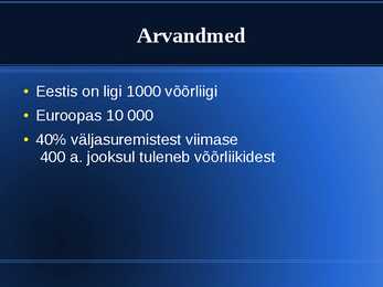 VÕÕRLIIKIDE SISSETUNG #9