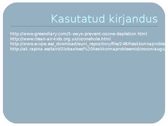Happevihmad ja osooniaugud #14