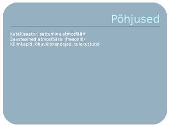Happevihmad ja osooniaugud #10