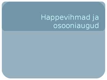 Happevihmad ja osooniaugud