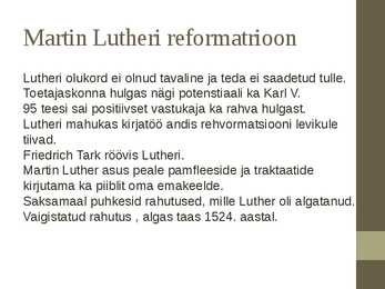 Reformatsioon #4